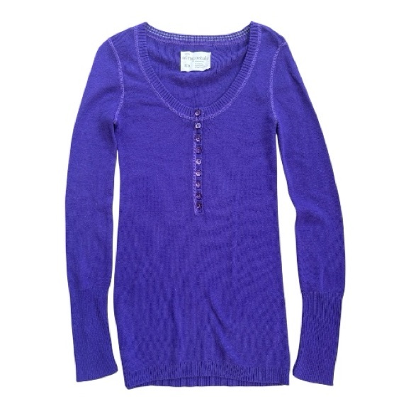 Aeropostale Purple Long Sleeve cotton blend Sweater sz M - Picture 1 of 2